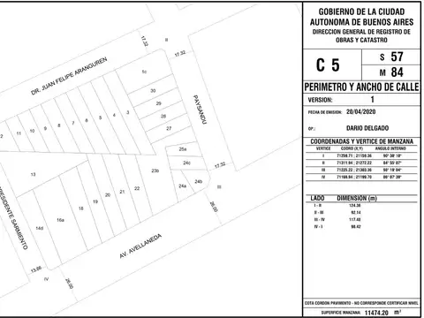 Terreno en Venta en Caballito, USD 800.000