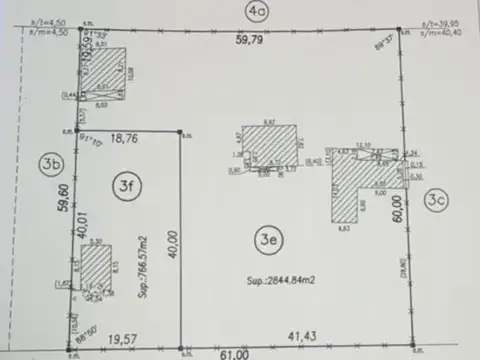 Terreno en Venta de 2845,0 m2