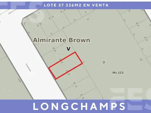 Terreno en Venta de 336,0 m2