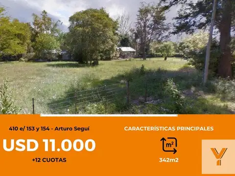 Terreno en venta - 277mts2 - Arturo Seguí [FINANCIADO]