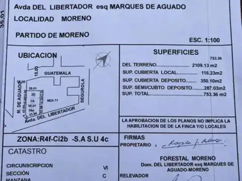 Terreno Comercial en Venta Av del Libertador 