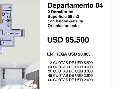 Departamento en Venta de 3 ambientes