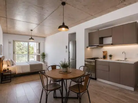 VENTA departamento monoambiente en Núñez - balcón con parilla - SUM y pileta
