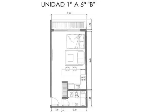 Venta departamento monoambiente en Villa Urquiza