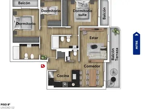 Departamento en Venta en Rosario, USD 240.000