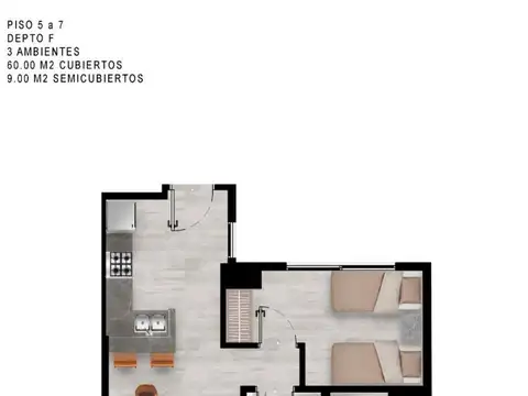Departamento en Venta en Boedo, USD 200.100