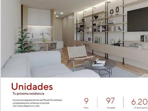 Departamento Monoambiente con 1 baño