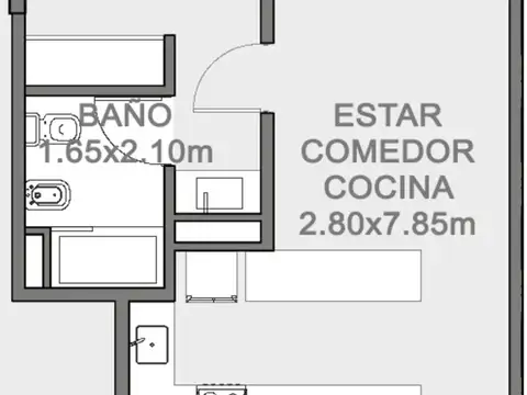 Departamento en Venta de 2 ambientes