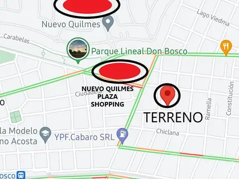 Terreno en Venta 10  mts Frente