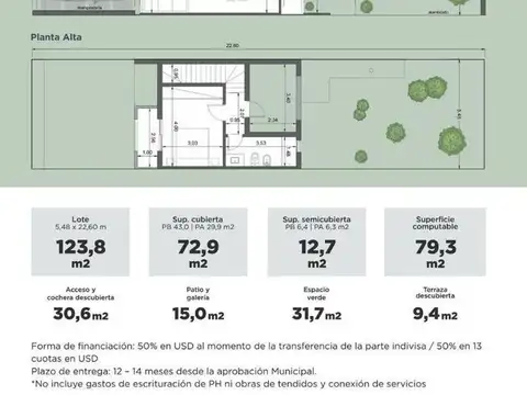 Depto Tipo Casa en Venta de 1 dormitorio