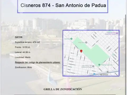 Terreno en Venta en San Antonio de Padua, USD 95.000