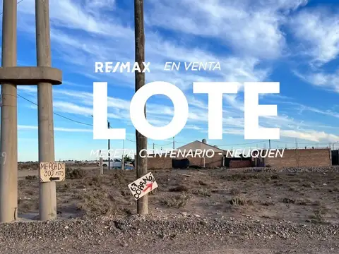 VENTA LOTE EN ESQUINA MESETA CENTENARIO