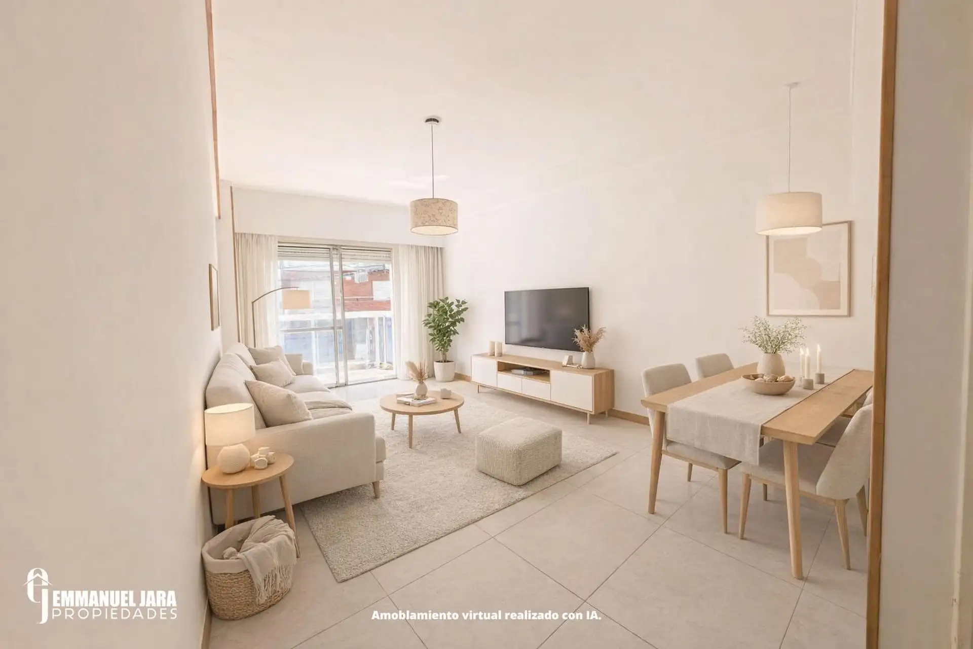 Depto 2 amb, 58m² con dependencia, balcón y patio — Mar del Plata