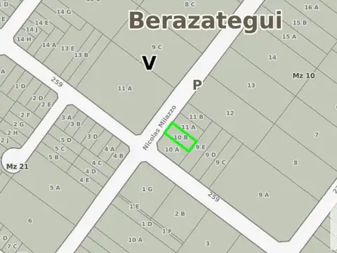 Avenida Intendente Nicolás Milazzo e/ 259 y 262