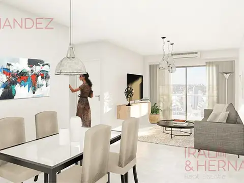 Departamento 2 ambientes con 1 baño