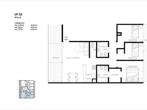 Departamento semipiso en pozo de cuatro ambientes - Venta - Bajo Belgrano - Excelente oportunidad.