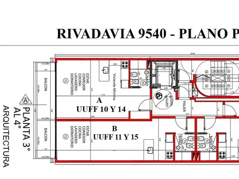 Av. Rivadavia 9500 1° B al 4° B