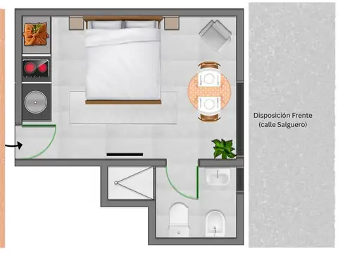 Departamento en Venta de Monoambiente