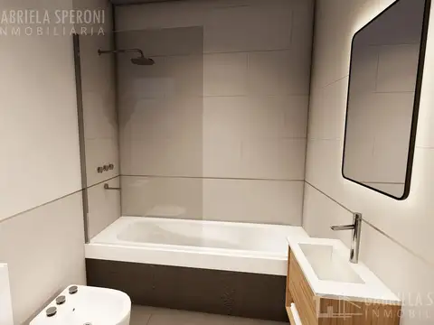 Departamento 2 ambientes con 1 baño