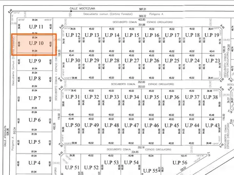 Terreno en Venta 81  mts Fondo