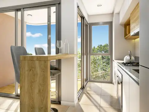 Departamento 2 ambientes con 1 baño