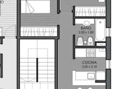 Departamento 4 ambientes con 1 baño