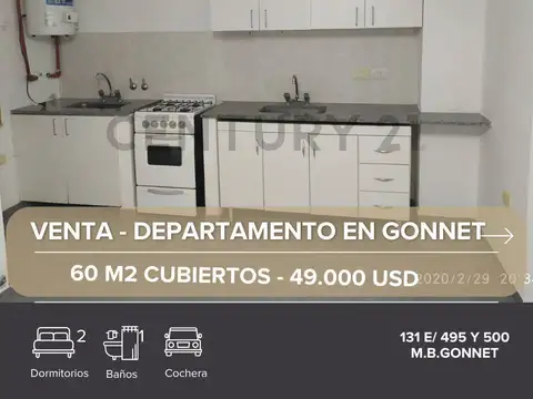 Departamento en Venta de 2 dormitorios
