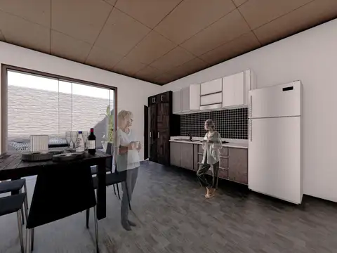 Departamento 2 ambientes con 1 baño