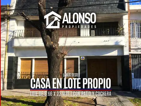Venta - Casa en Lote Propio con Patio y Cochera - Banfield