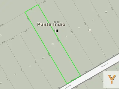 Terreno en Venta 20  mts Frente