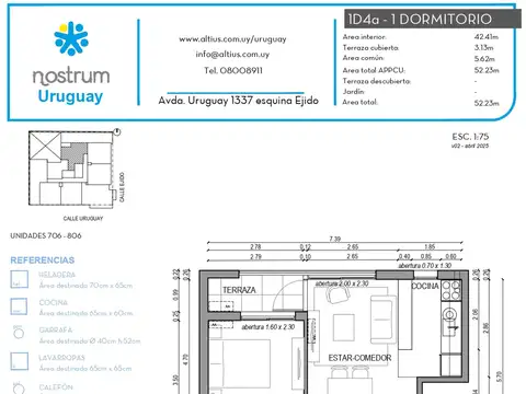VENTA APTO 1 DORMITORIO CENTRO TERRAZA