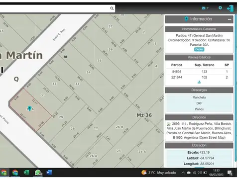 Terreno en Venta en General San Martín, USD 30.000