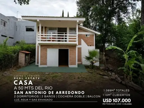 Venta Casa Equipada De 2 Dormitorios En 900M² De Terreno A 50Mts Del Río En San Antonio De Arredondo