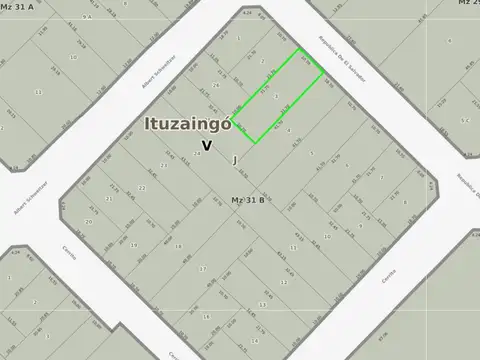 Lote en venta en Ituzaingó – 10,70 x 31,70 m – 339 m²