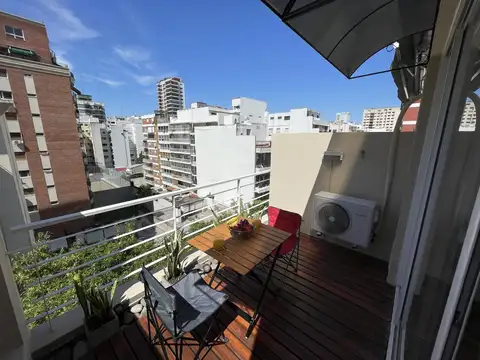 Departamento en Belgrano - Piso alto Amoblado  todo luz y sol!