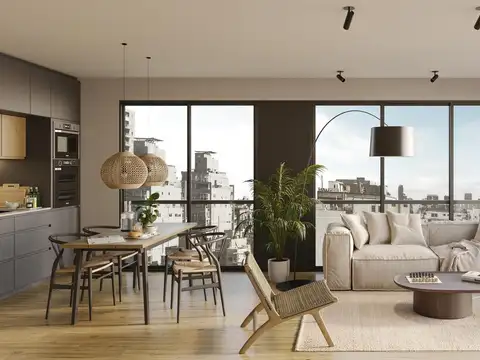 Departamento en  venta 2 ambientes con balcón terraza en Palermo Hollywod