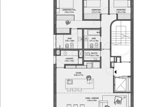 Departamento en Venta al Oeste