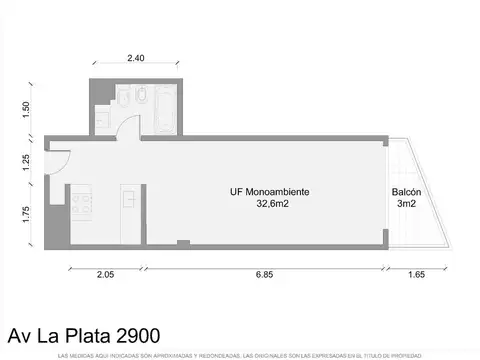 Departamento en Venta de Monoambiente