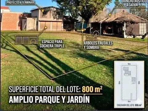Quinta con casa una habitación y baño