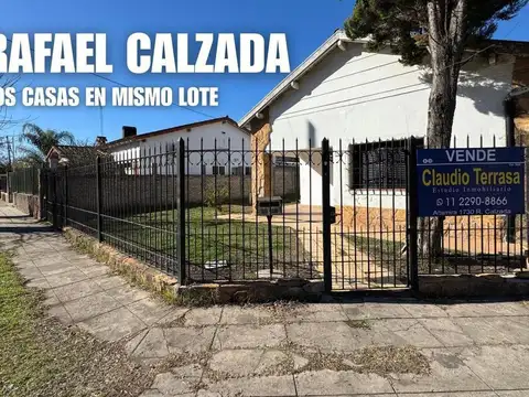 DOS CASAS EN MISMO LOTE A LA VENTA EN R. CALZADA