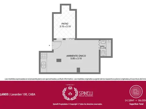 Departamento en Venta de 1 dormitorio