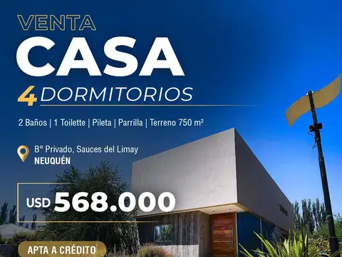 Venta Casa en Sauces del Limay, Neuquén