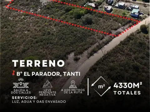 VENTA POTENCIAL LOTE DE 4330M2 EN BARRIO EL PARADOR, TANTI