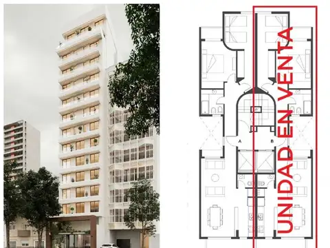 Departamento en Venta de 3 ambientes