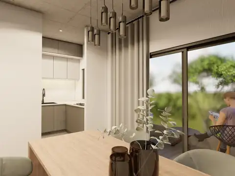 Departamento 2 ambientes con 1 baño