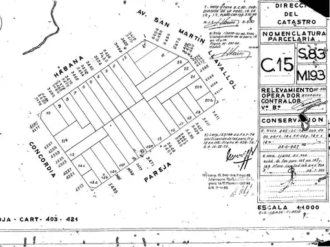 Terreno en Venta 9  mts Frente
