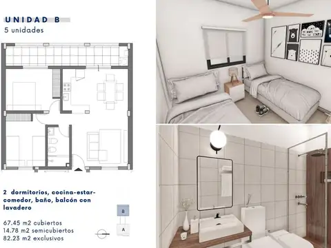 Departamento en Venta de 3 ambientes
