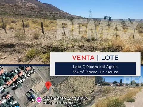 VENTA LOTE 7 PIEDRA DEL AGUILA