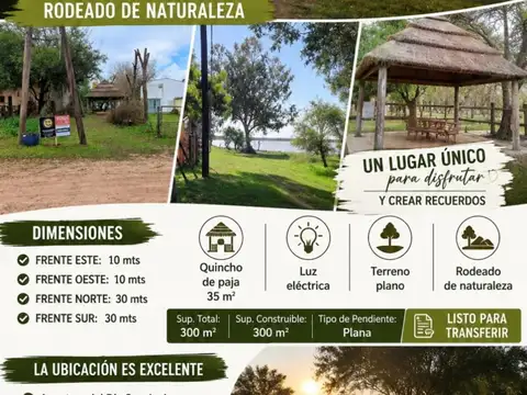 Terreno en venta en Helvecia Santa Fe , a metros del Rio San Javier bajando por la calle del campin el Halcon