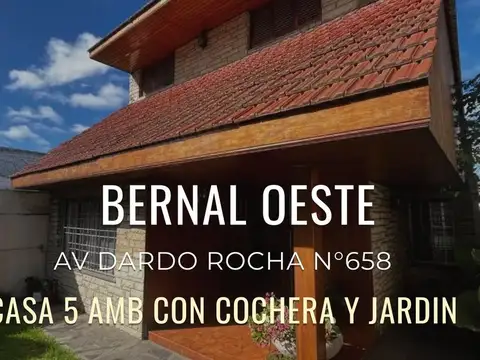 CASA 5 AMB CON JARDIN Y COCHERA BERNAL OESTE